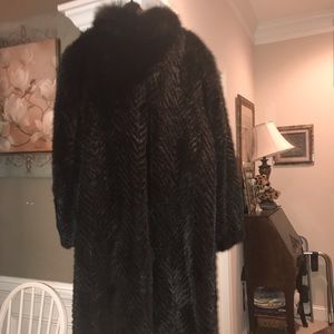 100% REAL Mink Coat with hood Saga Furs